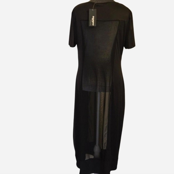 SOLD!!! Black Sheer Zeagoo Cover Up, Bodycon Dress - Picture 2 of 4